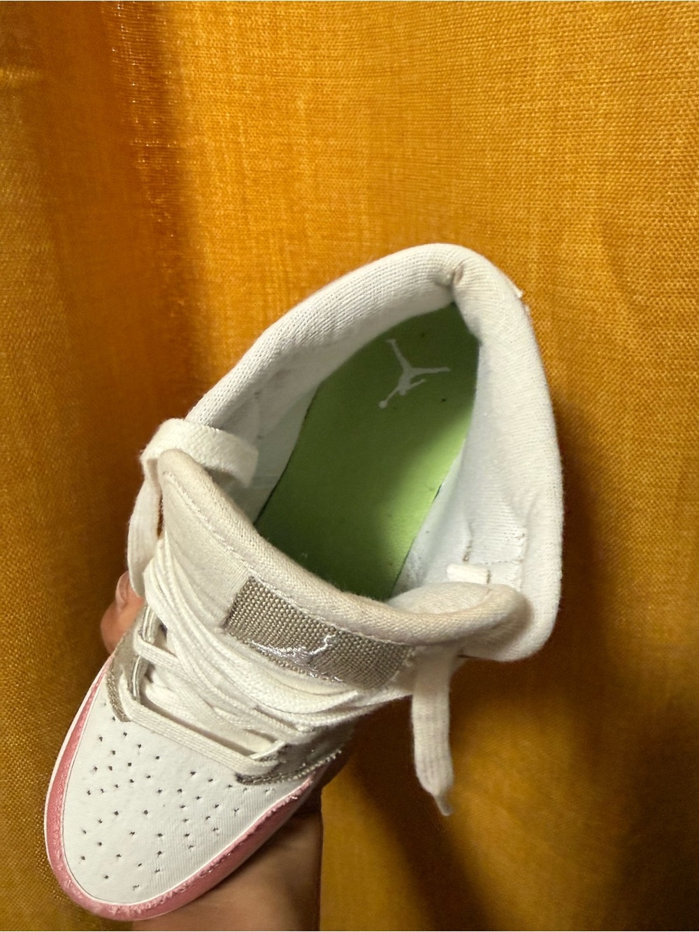Nike Kids Colorblock Mid-Top Sneakers in Pink, Beige & Gray - Picture 6 of 8